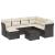 Set mobilier de grădină cu perne, 8 piese, negru, poliratan GartenMobel Dekor