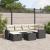 Set canapele de grădină cu perne, 7 piese, negru, poliratan GartenMobel Dekor
