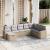 Set canapele de grădină, 8 piese, cu perne, bej, poliratan GartenMobel Dekor