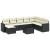 Set mobilier de grădină cu perne, 9 piese, negru, poliratan GartenMobel Dekor