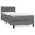 Pat box spring cu saltea, gri, 100x200 cm, piele ecologică GartenMobel Dekor