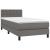 Pat box spring cu saltea, gri, 100x200 cm, piele ecologică GartenMobel Dekor
