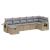 Set canapele de grădină, 7 piese, cu perne, bej, poliratan GartenMobel Dekor