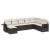 Set mobilier de grădină cu perne, 8 piese, negru, poliratan GartenMobel Dekor