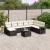 Set mobilier de grădină cu perne, 9 piese, negru, poliratan GartenMobel Dekor
