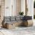 Set canapele de grădină, 6 piese, cu perne, bej, poliratan GartenMobel Dekor