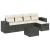 Set mobilier de grădină cu perne, 6 piese, negru, poliratan GartenMobel Dekor