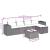 Set mobilier de grădină cu perne, 6 piese, negru, poliratan GartenMobel Dekor