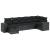 Set canapele de grădină cu perne, 7 piese, negru, poliratan GartenMobel Dekor