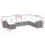 Set mobilier de grădină cu perne, 8 piese, negru, poliratan GartenMobel Dekor