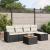 Set mobilier de grădină cu perne, 6 piese, negru, poliratan GartenMobel Dekor