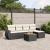 Set mobilier de grădină cu perne, 6 piese, negru, poliratan GartenMobel Dekor