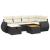 Set canapele de grădină cu perne, 7 piese, negru, poliratan GartenMobel Dekor