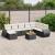 Set mobilier de grădină cu perne, 9 piese, negru, poliratan GartenMobel Dekor