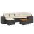 Set canapele de grădină cu perne, 7 piese, negru, poliratan GartenMobel Dekor