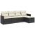 Set mobilier de grădină cu perne, 5 piese, negru, poliratan GartenMobel Dekor