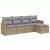 Set canapele de grădină, 5 piese, cu perne, bej, poliratan GartenMobel Dekor