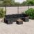 Set mobilier de grădină cu perne, 8 piese, negru, poliratan GartenMobel Dekor