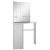 Masă de toaletă de colț, cu LED, gri beton, 111x54x141,5 cm GartenMobel Dekor