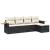 Set mobilier de grădină cu perne, 5 piese, negru, poliratan GartenMobel Dekor