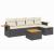 Set mobilier de grădină cu perne, 6 piese, negru, poliratan GartenMobel Dekor