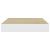 Raft de perete suspendat, stejar/alb, 23x23,5x3,8 cm, MDF GartenMobel Dekor