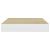 Rafturi perete suspendate 2 buc. alb/stejar 23x23,5x3,8 cm MDF GartenMobel Dekor