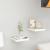 Rafturi perete suspendate 2 buc. alb/stejar 23x23,5x3,8 cm MDF GartenMobel Dekor