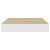 Rafturi perete suspendate 4 buc. alb/stejar 23x23,5x3,8 cm MDF GartenMobel Dekor