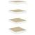 Rafturi perete suspendate 4 buc. alb/stejar 23x23,5x3,8 cm MDF GartenMobel Dekor