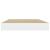 Raft de perete suspendat, alb și stejar, 40x23x3,8 cm, MDF GartenMobel Dekor