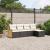 Set mobilier de grădină cu perne, 5 piese, negru, poliratan GartenMobel Dekor