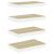 Rafturi perete suspendate 4 buc. alb/stejar 40x23x3,8 cm MDF GartenMobel Dekor