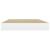 Rafturi perete suspendate 2 buc. alb/stejar 50x23x3,8cm MDF GartenMobel Dekor
