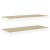 Rafturi perete suspendate 2 buc. stejar/alb 80x23,5x3,8 cm, MDF GartenMobel Dekor