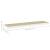 Rafturi perete suspendate 2 buc. stejar/alb 120x23,5x3,8 cm MDF GartenMobel Dekor