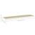 Rafturi perete suspendate 4 buc. stejar/alb 120x23,5x3,8 cm MDF GartenMobel Dekor