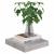 Rafturi perete suspendate 4 buc. gri beton 23x23,5x3,8 cm MDF GartenMobel Dekor