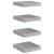 Rafturi perete suspendate 4 buc. gri beton 23x23,5x3,8 cm MDF GartenMobel Dekor