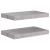 Rafturi de perete suspendate 2 buc. gri beton 40x23x3,8 cm MDF GartenMobel Dekor