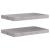 Rafturi de perete suspendate 2 buc. gri beton 50x23x3,8 cm MDF GartenMobel Dekor