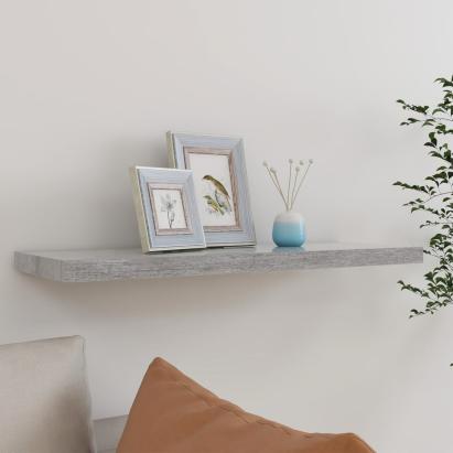 Raft de perete suspendat, gri beton, 80x23,5x3,8 cm, MDF GartenMobel Dekor