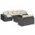 Set canapele de grădină cu perne, 11 piese, negru, poliratan GartenMobel Dekor