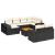 Set canapele de grădină cu perne, 11 piese, negru, poliratan GartenMobel Dekor