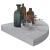 Raft de colț de perete, gri beton, 35x35x3,8 cm, MDF GartenMobel Dekor