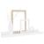 Rafturi de perete, 4 buc., alb, 40x9x3 cm GartenMobel Dekor
