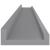 Rafturi de perete, 4 buc., gri, 100x9x3 cm GartenMobel Dekor