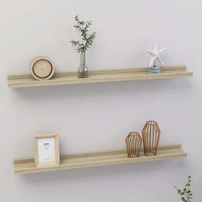 Rafturi de perete, 2 buc., stejar sonoma, 80x9x3 cm GartenMobel Dekor