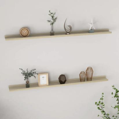 Rafturi de perete, 2 buc., stejar sonoma, 115x9x3 cm GartenMobel Dekor