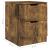 Noptiere, 2 buc., stejar afumat, 40x40x50 cm, lemn prelucrat GartenMobel Dekor